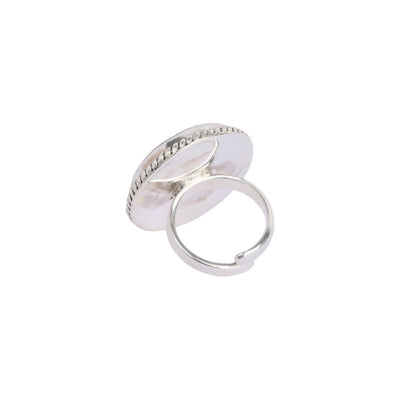 Gulnaar Blue Pottery Silver Ring