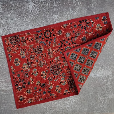 Red Cotton Patchwork Table Mat