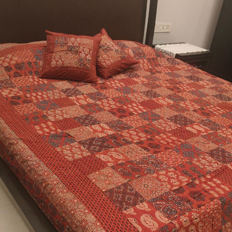 Bhukharo Double Reversible Patchwork Gudri / Bedcover set