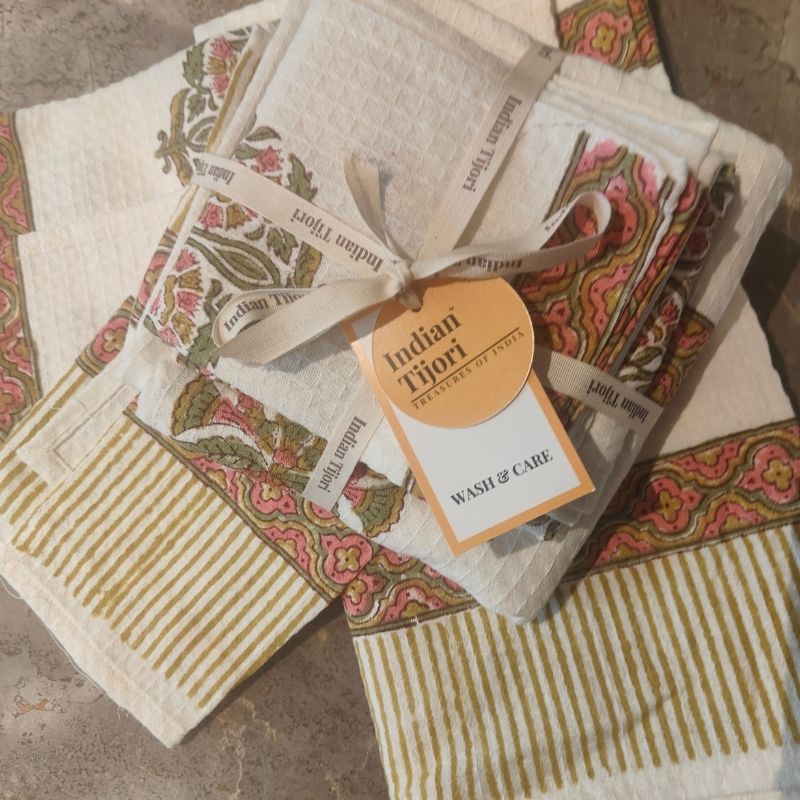 Saraya Handblock Towel Set