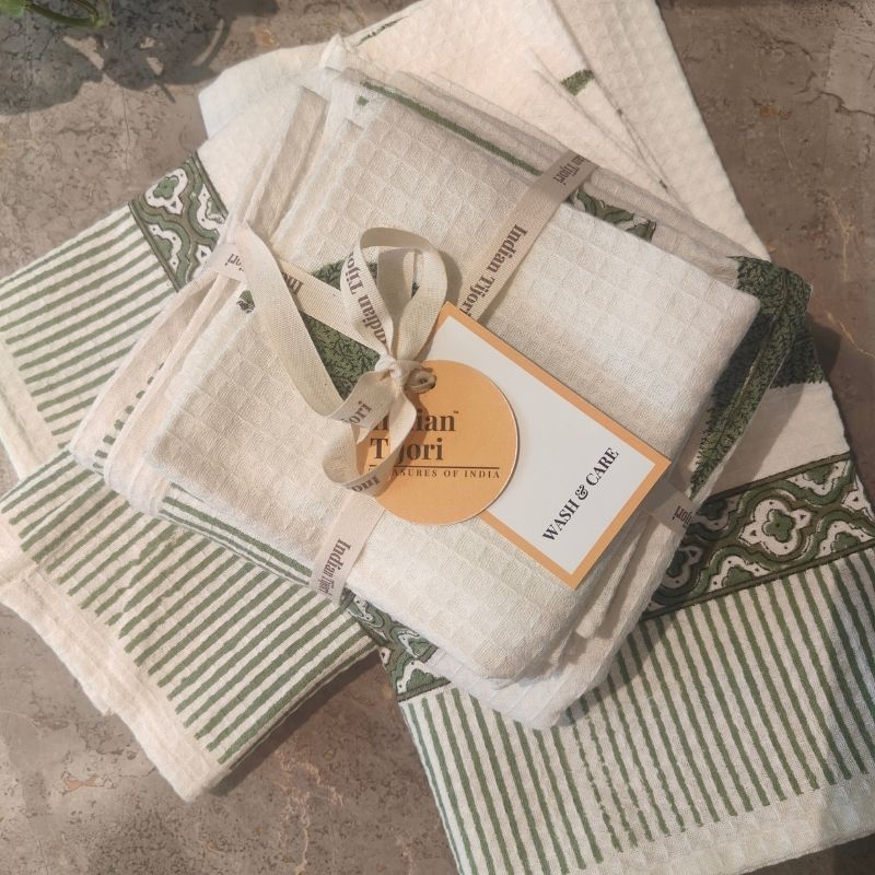 Saroo Handblock Towel Set