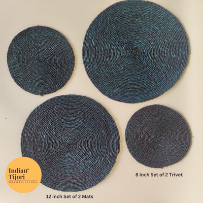 Sabai Grass 8 Inch Trivets/Table Mat (Set of 2)