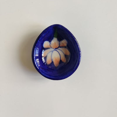 The Padma Diya Blue Pottery Gift Set (Set of 4 Diya’s)