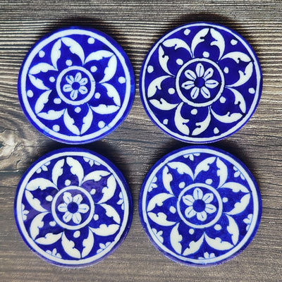 Maldeo Blue Pottery Gift Set (4 piece coaster set & 1 rakhi)