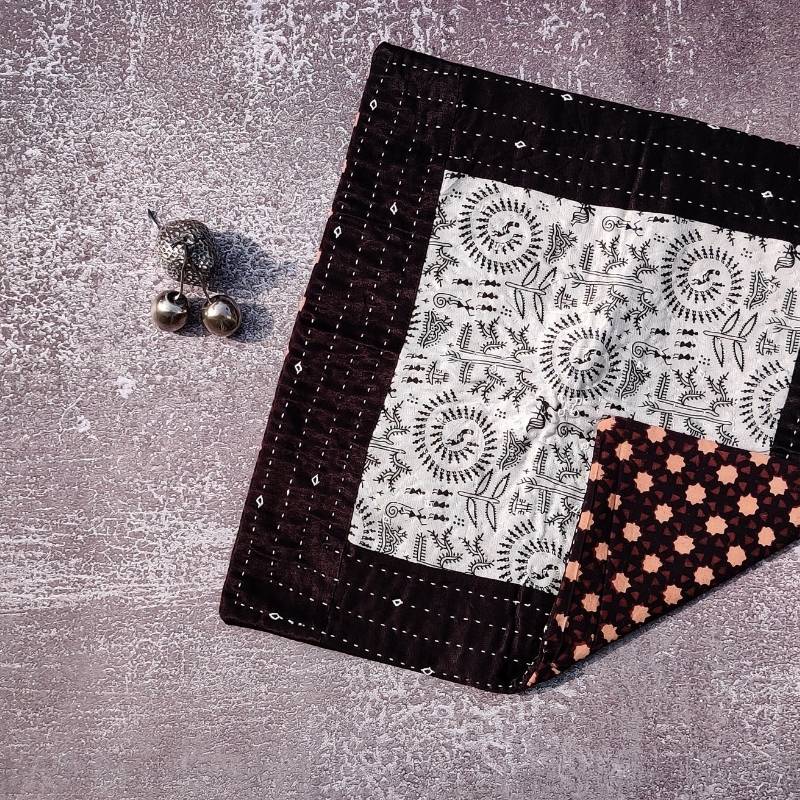 Black & White Set of 2 Patchwork Cushions