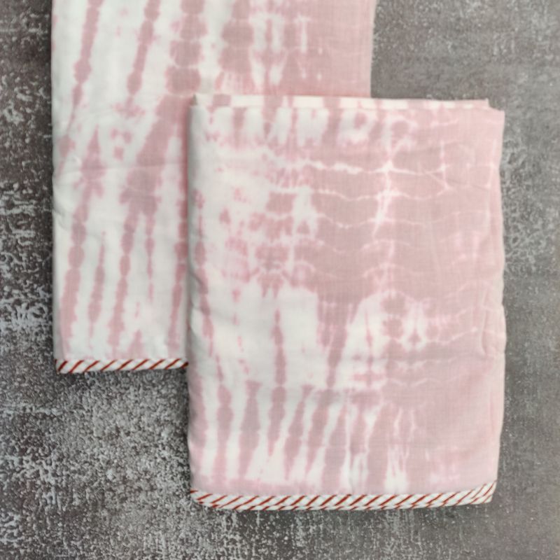 Red Shibori Reversible Single Dohar - Set of 2