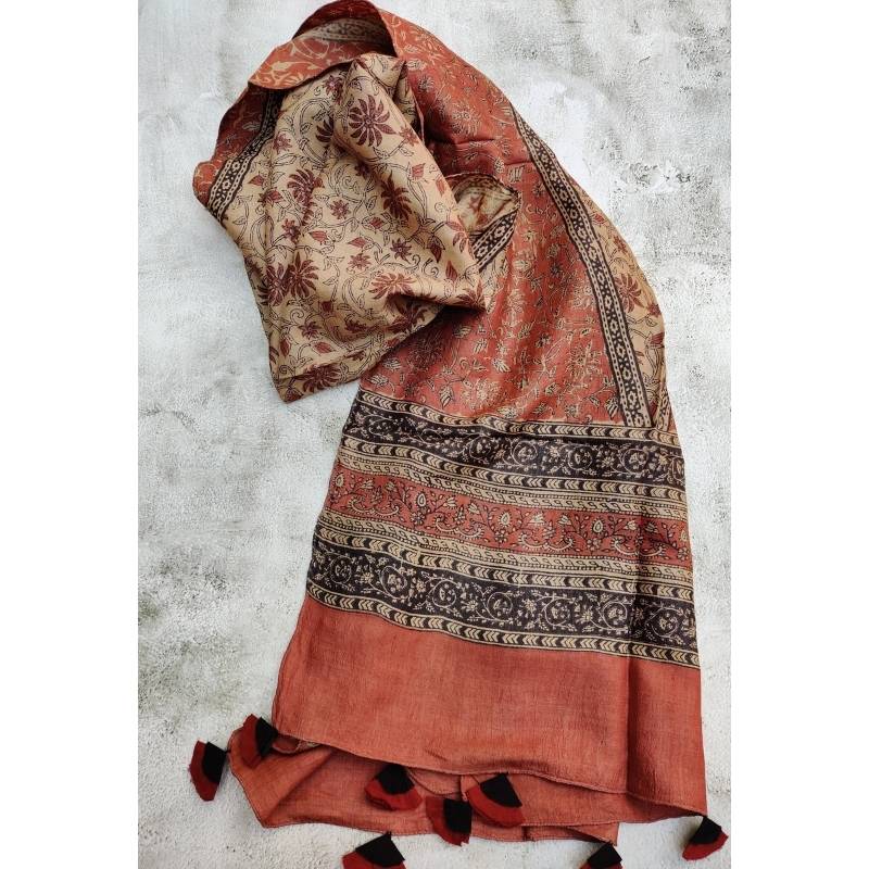 The Girja Bagru Tussar Stole