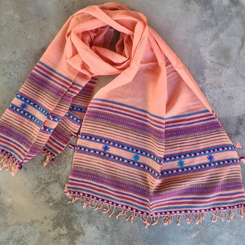 The Kan Chand Kutch Stole (Peach)