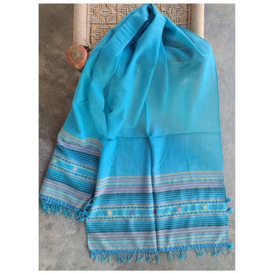 The Kan Chand Sky Blue Kutch Stole