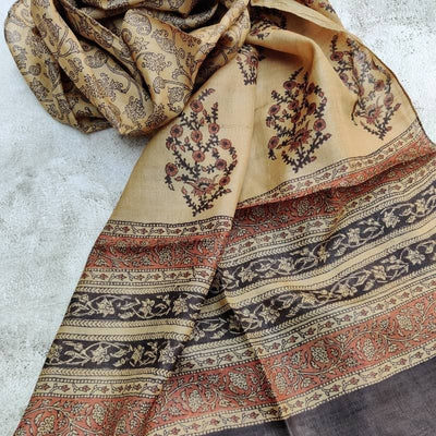 The Karuna Bagru Tussar Stole