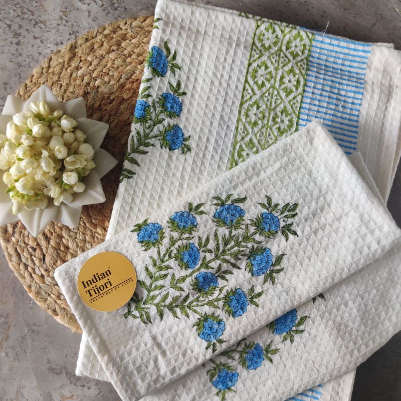 The Meera Handblock Towel Set